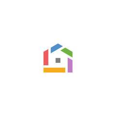  House logo icon in colorful style.