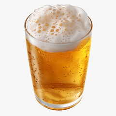 photography of a glass of beer isolated on a transparent background created with Generative Ai