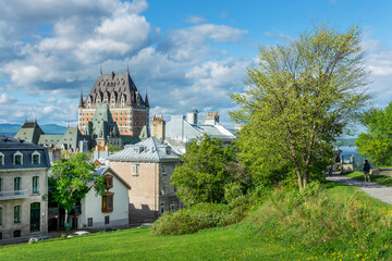 Fototapeta na wymiar Chateau Frontenac in the Upper town of Old Quebec, Canada