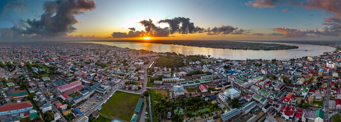 Panorama of Paramaribo, Surinam - obrazy, fototapety, plakaty