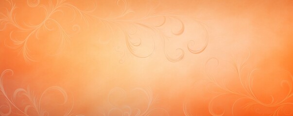 Orange soft pastel background parchment with a thin barely noticeable floral ornament background