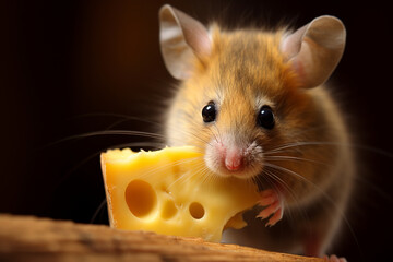 the mouse ate a piece of cheese