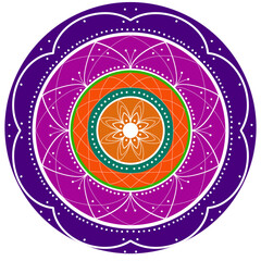 Indian Art Colourful Mandala Patterns -  Diwali, Indian Festival, Rangoli
