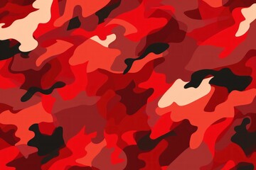 Fototapeta na wymiar Red camouflage pattern design poster background
