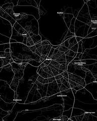 Angers France Map, Detailed Dark Map of Angers France - obrazy, fototapety, plakaty
