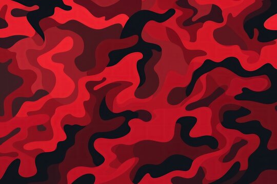 Red camouflage pattern design poster background