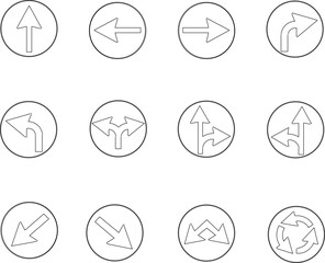 Vector sketch illustration of road sign symbol icon design