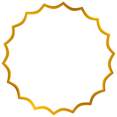 Golden curve circle frame