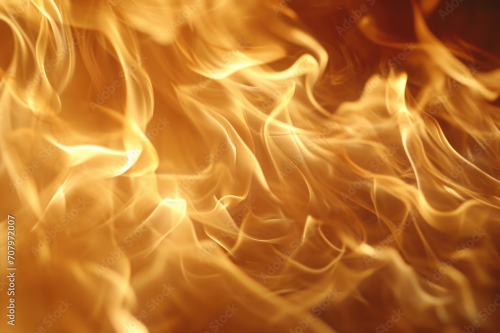 Poster A close up view of a fire with a blurry background. Perfect for adding warmth and energy to any project