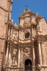 Fototapeta na wymiar Beautiful Valencia Cathedral, Basilica of Virgen the Helpless.