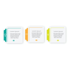 Informative circular process infographic chart for digital technology demonstration. Privacy online infochart with thin line icons. Instructional graphics with 3 steps sequence design for web pages