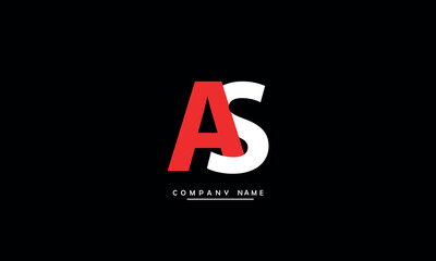 AS, SA, A, S Abstract Letters Logo Monogram