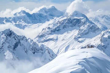 A person on a snowboard navigating down a snowy mountain. Perfect for winter sports and adventure-themed designs