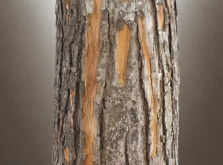 Tree bark texture isolated on white background