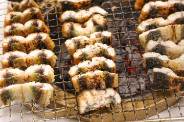 Korean food. Charcoal grilled eel