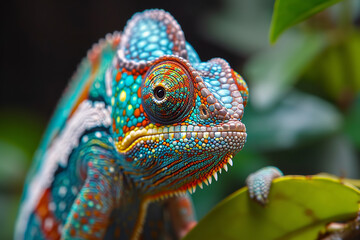 Beautiful Chameleon, close-up