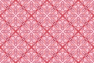 Fototapete oriental seamless pattern with pink color. suitable for tile, textile, background, wall decor and other © Ahmad Taufiq