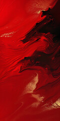 Red and gold abstract painting wallpaper, in the style of minimalist backgrounds, ominous vibe