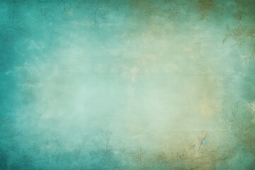 Teal soft pastel background parchment with a thin barely noticeable floral ornament background