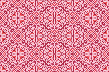 Fototapeta premium oriental seamless pattern with pink color. suitable for tile, textile, background, wall decor and other