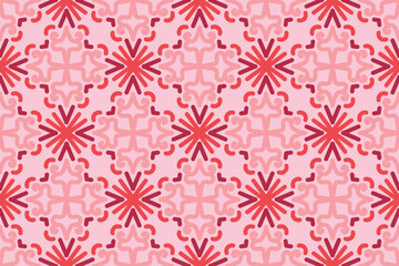 oriental seamless pattern with pink color. suitable for tile, textile, background, wall decor and other