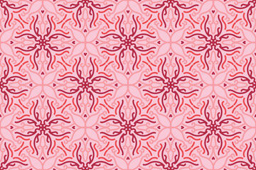 oriental seamless pattern with pink color. suitable for tile, textile, background, wall decor and other