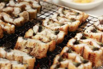 Korean food. Charcoal grilled eel