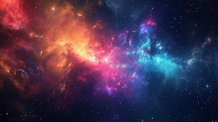 Fototapeta na wymiar Colorful milkyway galaxy night stars family landscape
