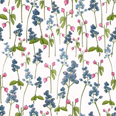 seamless pattern with flowers