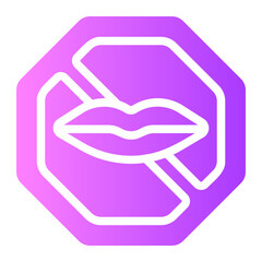 no talking gradient icon