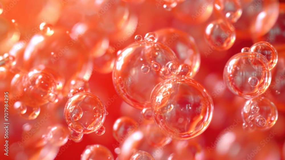 Poster Bubbles floating in the air. Perfect for adding a touch of whimsy and joy to any design or project
