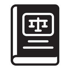 law book glyph icon