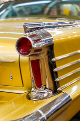 Old vintage classic car 60s. Retro 50s auto transport. Style, vintage, retro concept. 