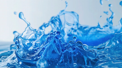 Blue water crown splash captured.