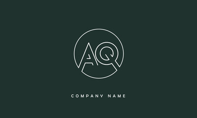 AQ, QA, A, Q Abstract Letters Logo Monogram