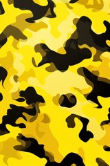 Yellow camouflage pattern design poster background
