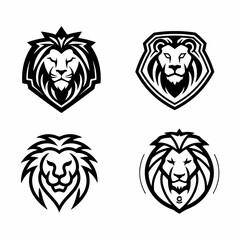 flat design vector illustration of lion king 