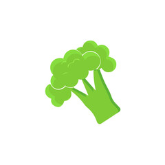 Broccoli Icon vector. Broccoli vegetable fresh farm healthy food. Broccoli colorful realistic icon vegetables symbol on white background.