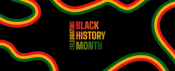 Foto op Canvas Black history month celebrate, vector illustration design graphic Black history month,Black History Month vector banner design template. © iamfrk7