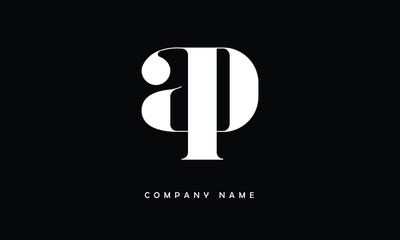 AP, PA, A, P Abstract Letters Logo Monogram
