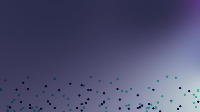 Abstract minimal backgrund animation with dots on bottom position, background gradient loop animation