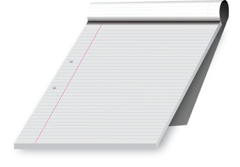 A4 lined writing notepad