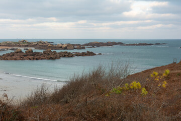 Magnifique paysage de la côte de granit rose en Bretagne - France