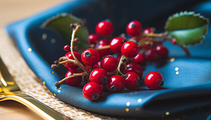Freshness and sweetness on a rustic wooden plate generated by AI