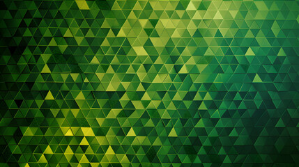 A vibrant and playful green triangle pattern shines with colorful light in this eye-catching screenshot - obrazy, fototapety, plakaty