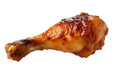 Grilled Chicken Leg isolated on transparent background