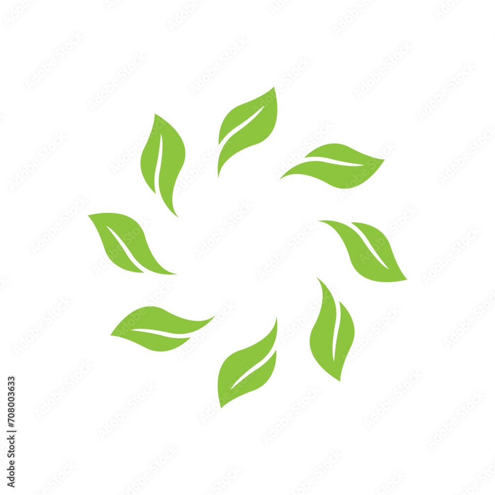 Wall mural Tree leaf vector logo design, eco friendly concept