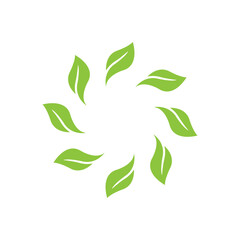 Tree leaf vector logo design, eco friendly concept