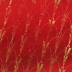 Shabby background red and gold. Leather scrapbook backdrop universal