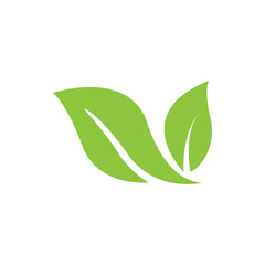 Tree leaf vector logo design, eco friendly concept